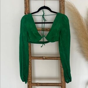 Green Crop Top